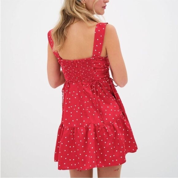 For Love & Lemons Willa Mini Ditsy Dot Minidress- Sz Medium NWT $249 - Picture 4 of 13